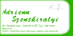 adrienn szentkiralyi business card